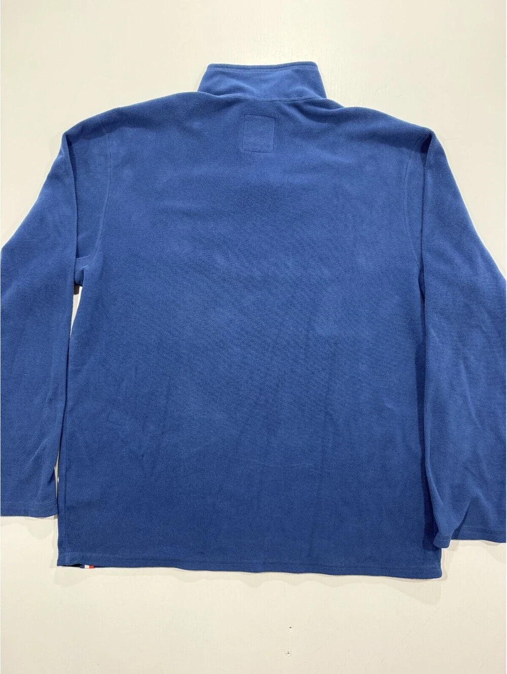 The North Face Fleece Pullover Mens L Blue Quarter Zip Logo Outdoor Hiking